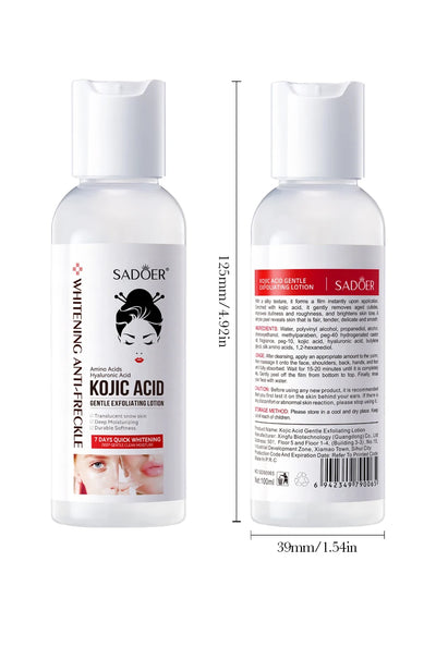 SADOER Kojic Acid Whitening Face Lotion Anti-Freckle Moisturizing