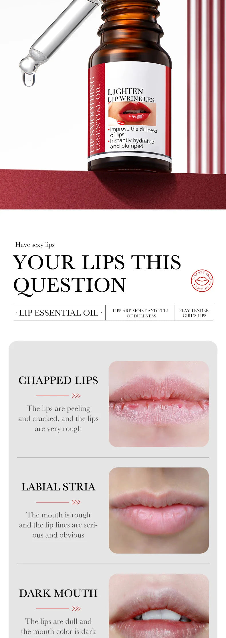 Lip Booster Plumping Serum Oil Hyaluronic