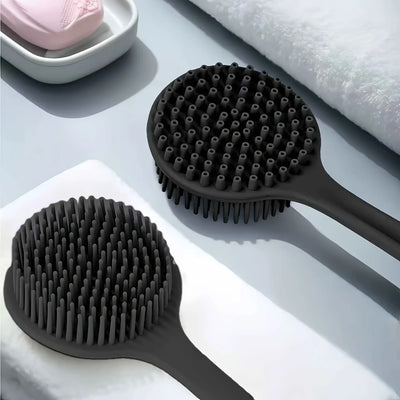 1-4-piece bath brush set Soft silicone bath brush
