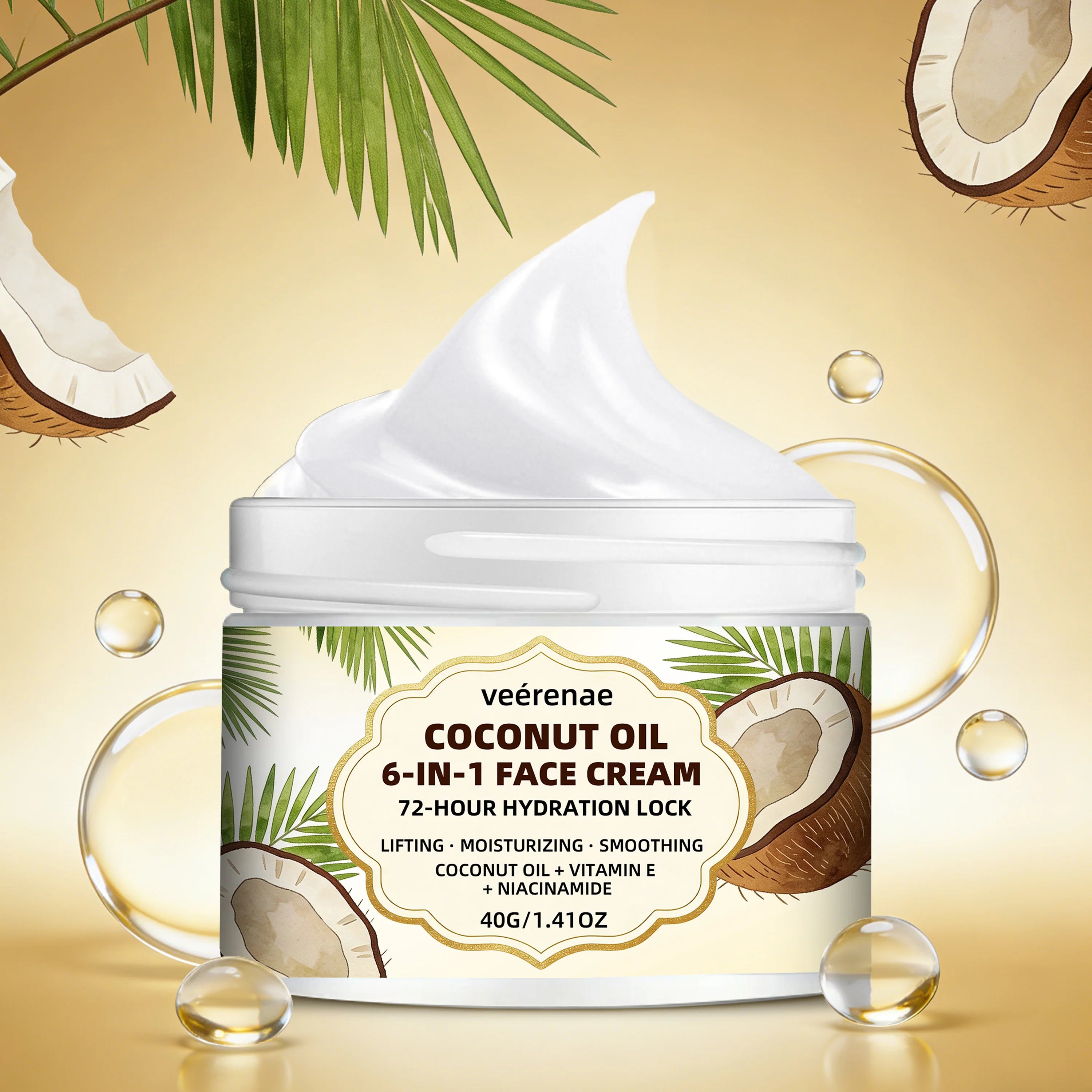 veérenae COCONUT OIL 6-IN-1 FACE CREAM
