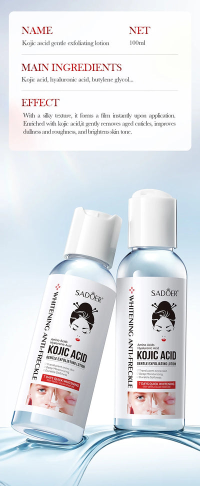 SADOER Kojic Acid Whitening Face Lotion Anti-Freckle Moisturizing
