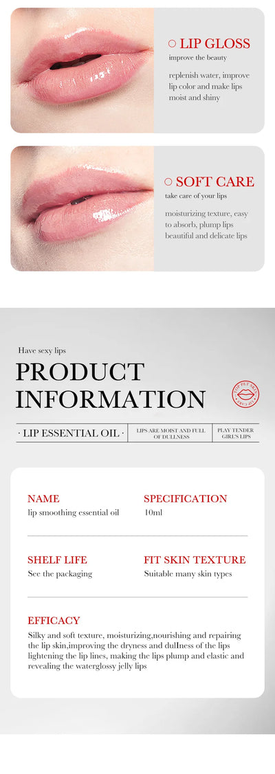 Lip Booster Plumping Serum Oil Hyaluronic