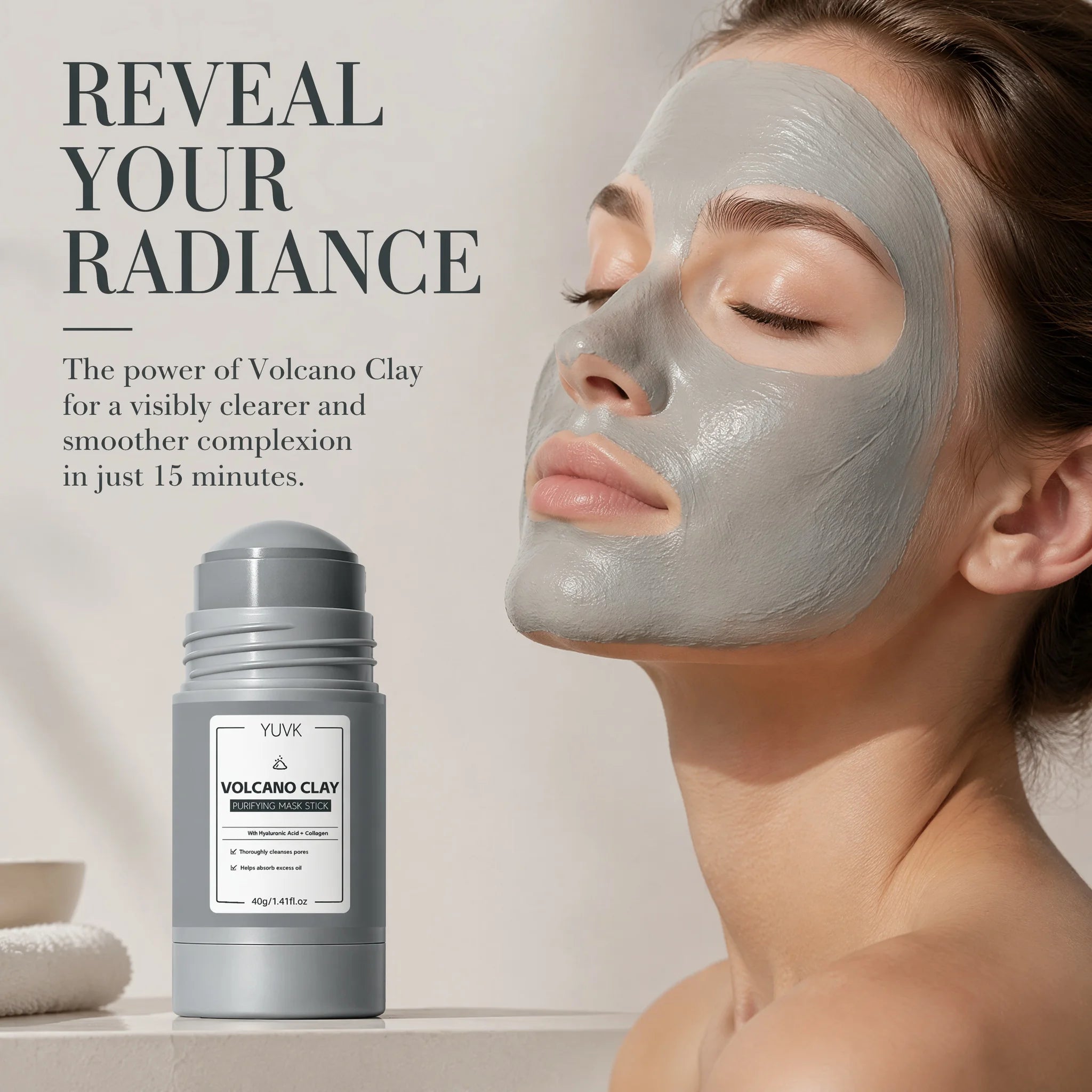 YUVK Volcanic Clay Moisturizing Cleansing Mask