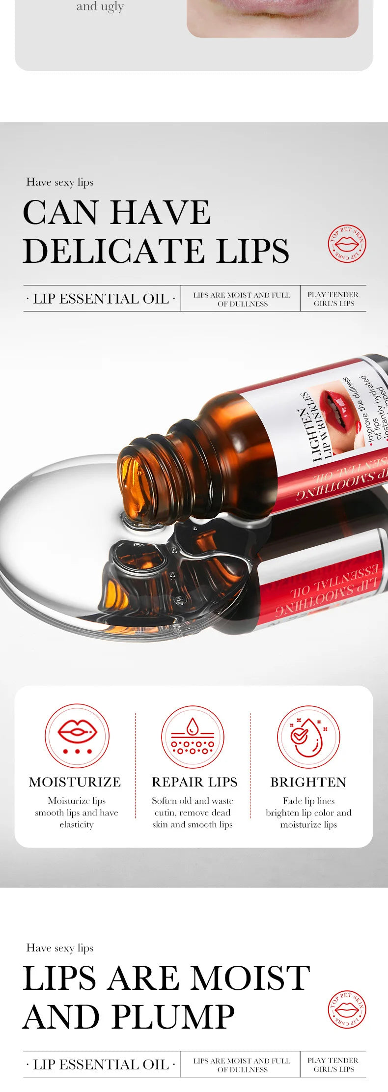 Lip Booster Plumping Serum Oil Hyaluronic