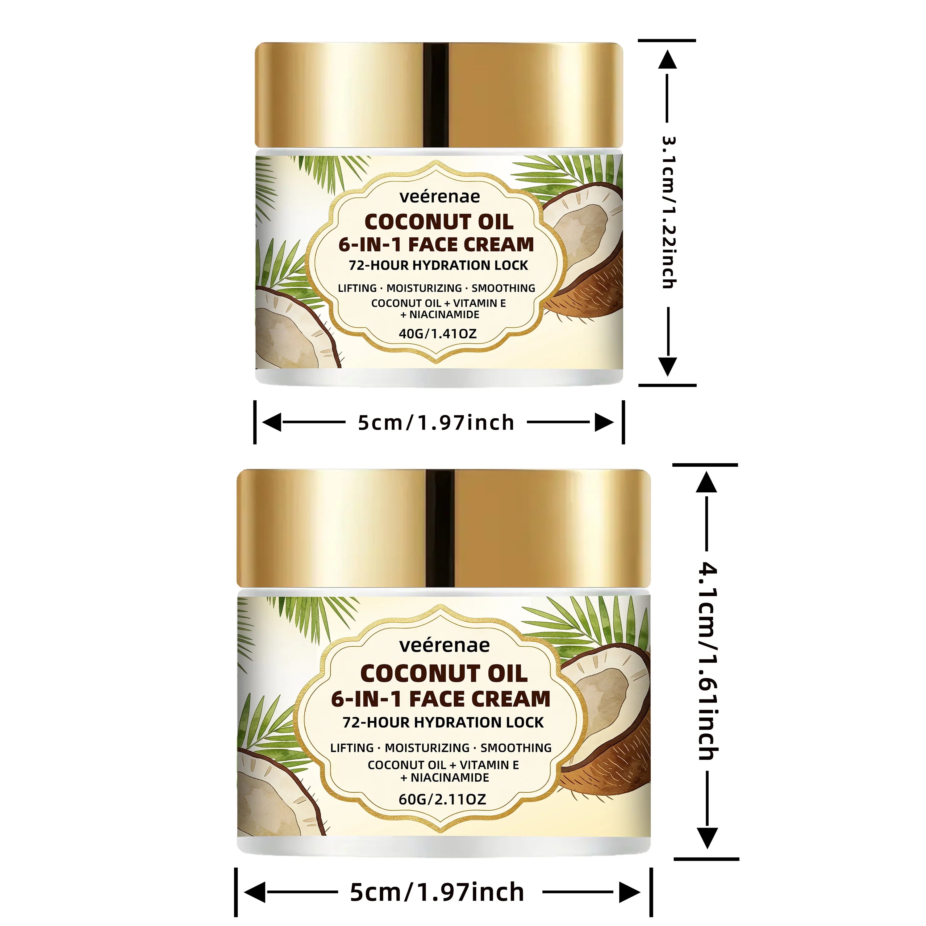 veérenae COCONUT OIL 6-IN-1 FACE CREAM