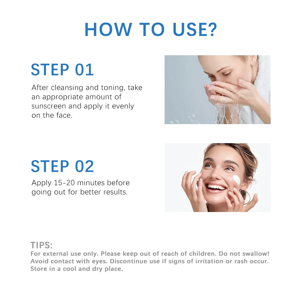 SPF50 Facial Centella Sunscreen Protector Solar Sunblock