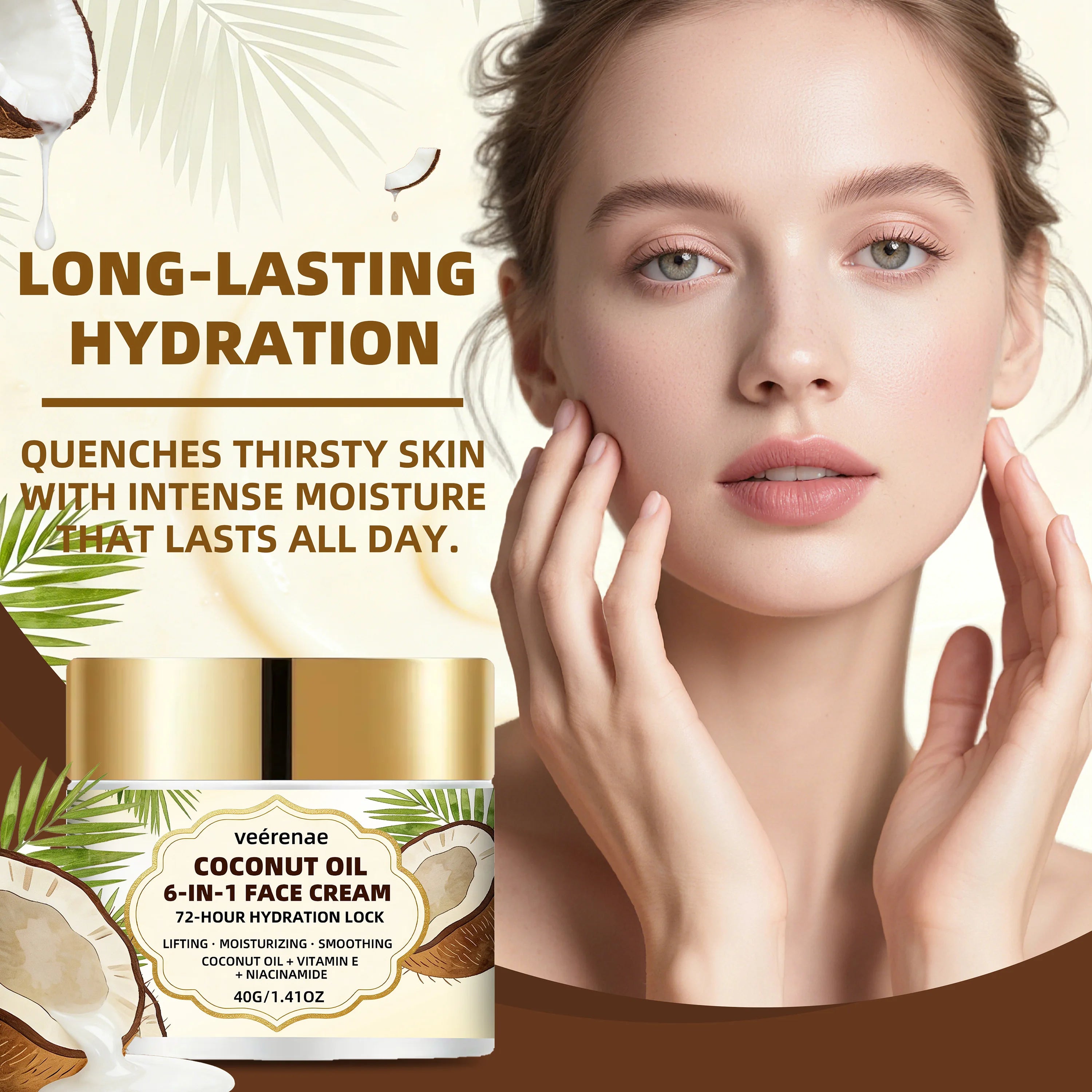 veérenae COCONUT OIL 6-IN-1 FACE CREAM
