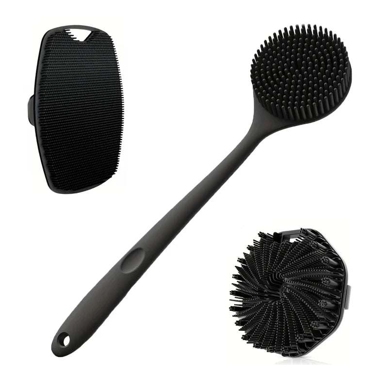 1-4-piece bath brush set Soft silicone bath brush