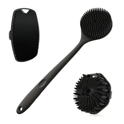 1-4-piece bath brush set Soft silicone bath brush